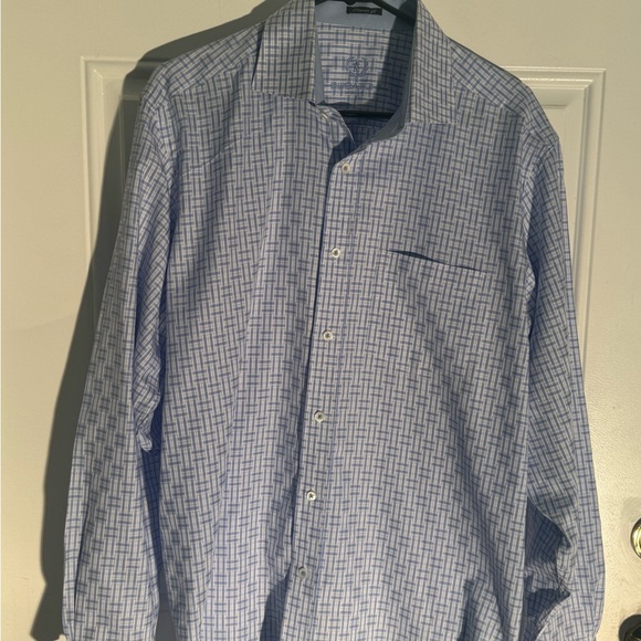 Bugatchi Light Blue Plaid Men's Shirt - Picture 1 of 3